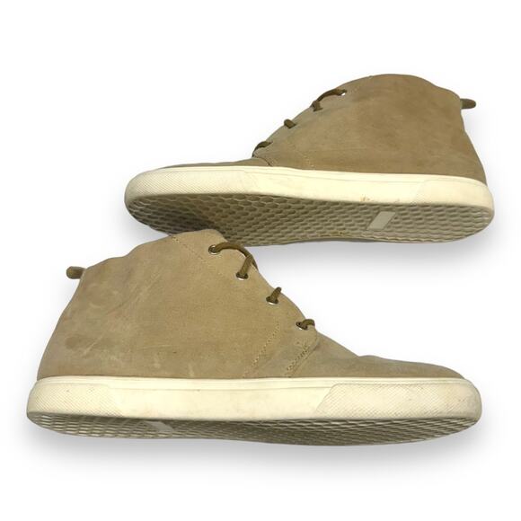 Susina Womens Ankle Boots Sz 7.5 M Beige‎ Suede Leather Lace Up Sneakers - Picture 2 of 7